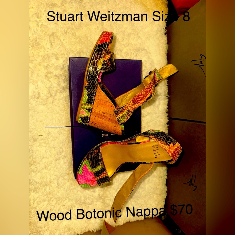 Stuart Weitzman Wedge Wood Botonic Nappa